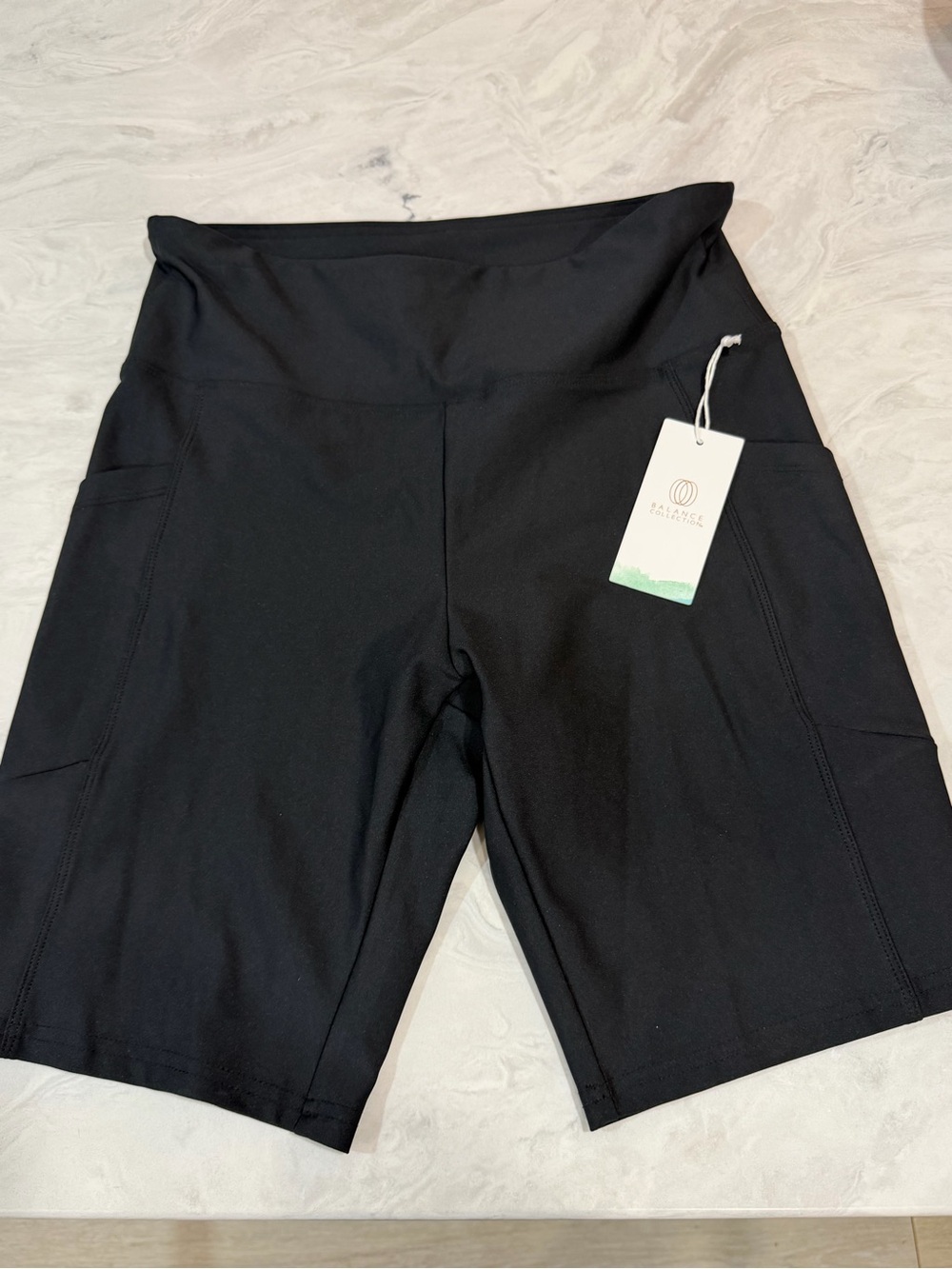 High-Waist Black Women's Bike Shorts